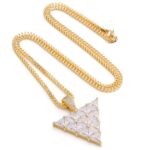 triangle necklace for unisex gemistone