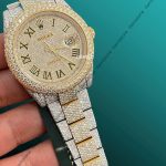 VVS Moissanite D Color Two Tone Iced Out Rolex Moissanite Watch