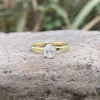 0.80CT Pear Cut Moissanite Solitaire Tiny Engagement Ring