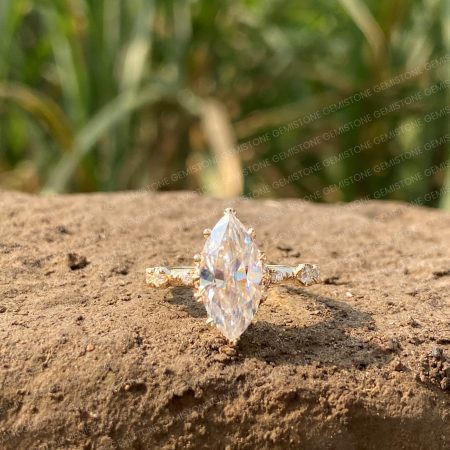Marquise Cut Moissanite Ring