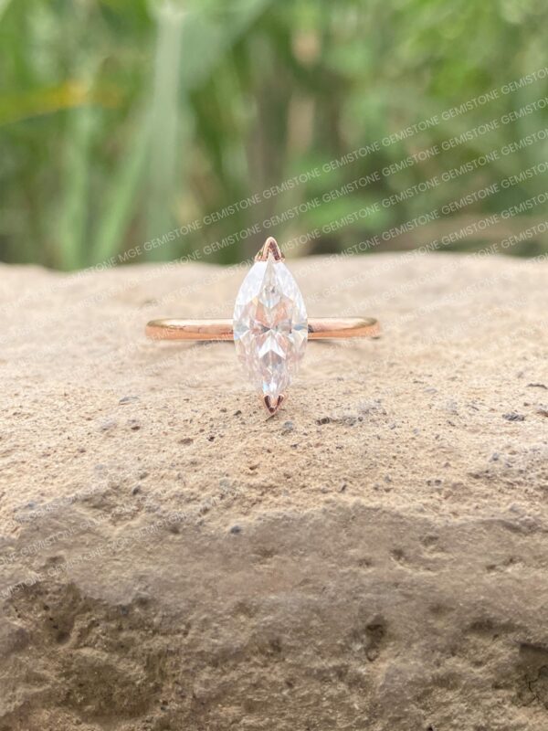 Marquise Solitaire Diamond Ring