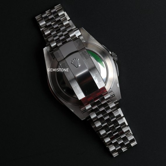 Moissanite Studded 41mm Jubilee Black Dial Datejust Rolex Moissanite Bezel Watch