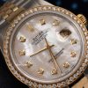 Moissanite Studded Two Tone 41mm Jubilee White Dial Rolex Watch | Diamond Bezel DateJust Moissanite Watch | Men Luxury Wrist Watch