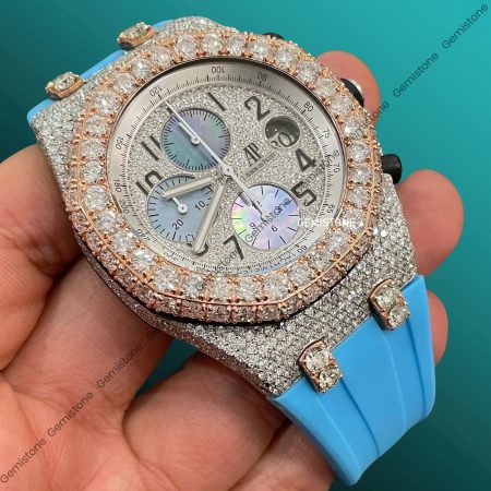 Sky Blue Silicon Band AP Watch For Women