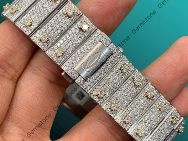 Stainless Steel Cartier Moissanite Diamond Watch