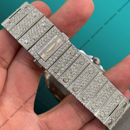 VVS Moissanite Studded Ice Out Cartier Watch