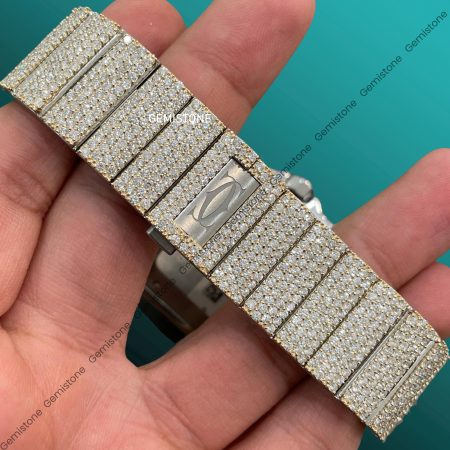 VVS Moissanite Studded Ice Out Cartier Watch For Women