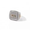 Full Iced Out Custom Letters VVS Moissanite Hip Hop Ring For Men & Women