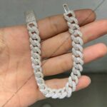 10mm VVS Moissanite Miami Cuban Link Chain Bracelet