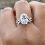 4.5 CT Oval Cut Moissanite Wedding Bridal Ring Set For Her