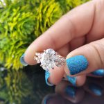 4.5 CT Oval Cut Moissanite Wedding Bridal Ring Set For Her