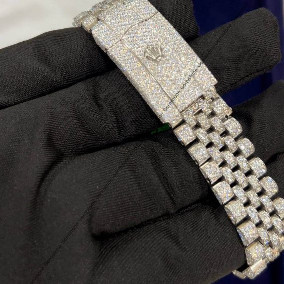 VVS Moissanite Fully Iced Out 36MM Jubilee Datejust Diamond Watch