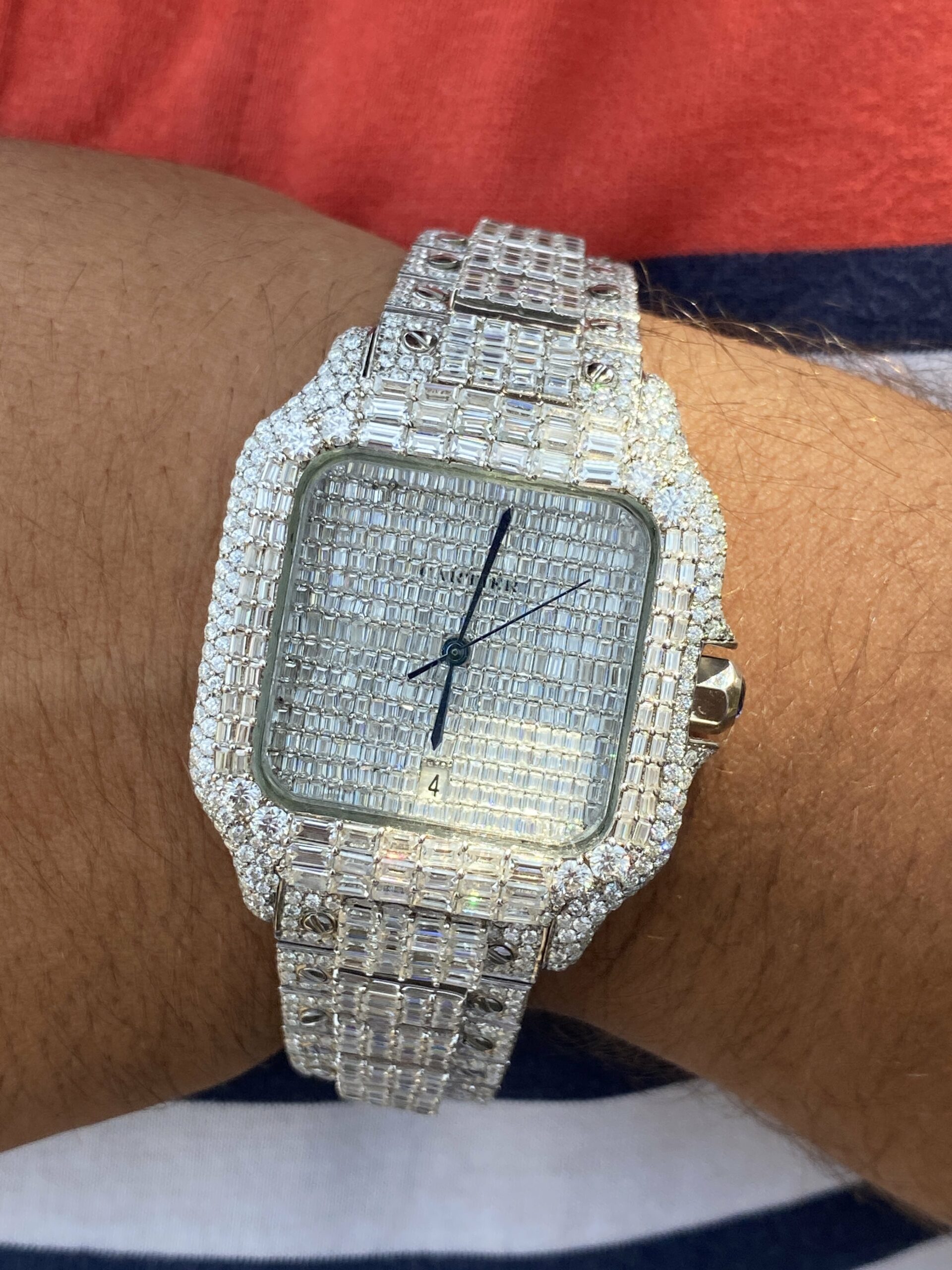 Baguette Diamond Studded Watch