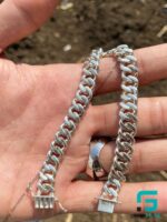 Moissanite 9mm Cuban Link Chain Bracelet