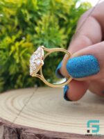 Oval Cluster Wedding Ring