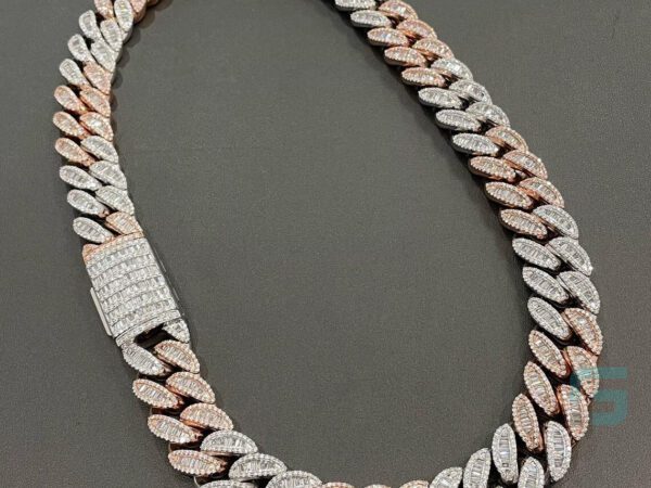 Baguette Diamond Cuban Link Chain