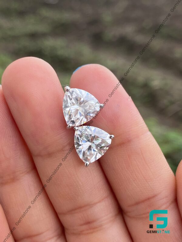 Trillion Cut Diamond Earring