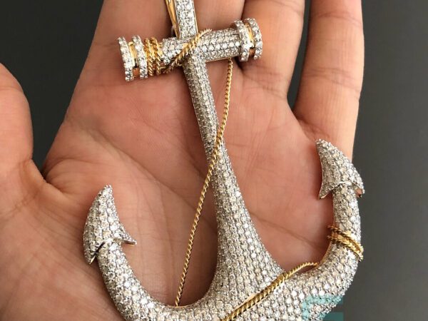 Diamond Anchor Pendant