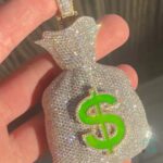 Iced Out Money Bag Pendant