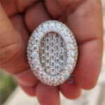 Moval Shape Iced Out Ring