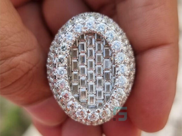 Moval Shape Iced Out Ring