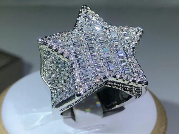 Iced Out Star Ring