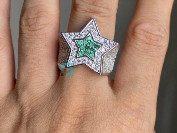 Moissanite Diamond Star Ring