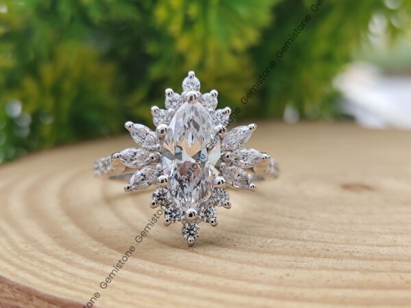 2ct Marquise Starbust Promise Ring